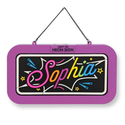 History & Heraldry Light Up Neon Name SignSophia from B&Q
