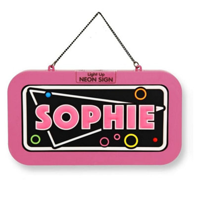 History & Heraldry Light Up Neon Name SignSophie from B&Q