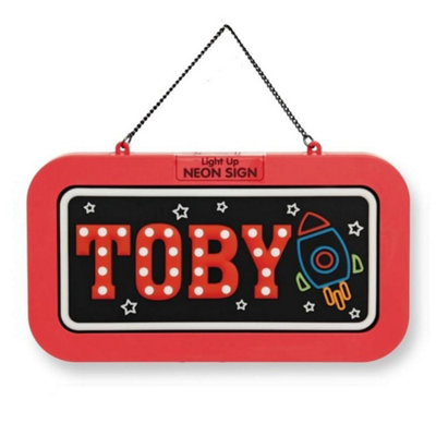 History & Heraldry Light Up Neon Name SignToby from B&Q