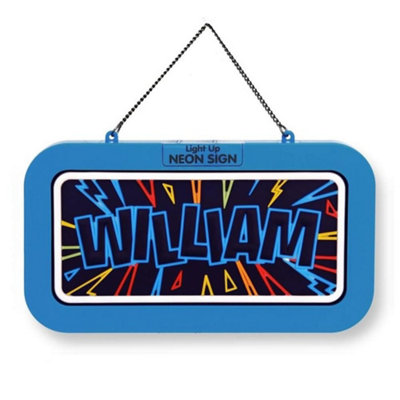 History & Heraldry Light Up Neon Name SignWilliam from B&Q