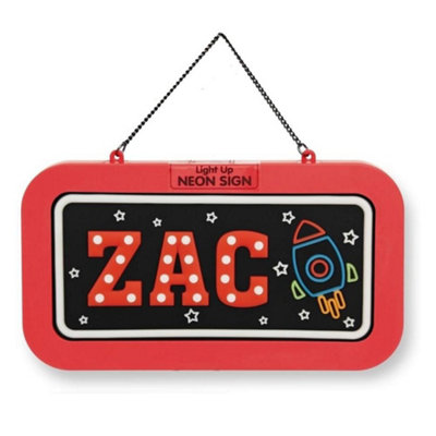History & Heraldry Light Up Neon Name SignZac from B&Q