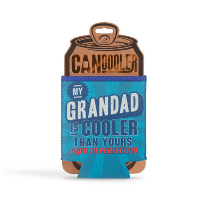 History & Heraldry Pre-Personalised Can Cooler Gift With Over 80 Popular Names And Themes – Grandad – Fits Cans And Bottles