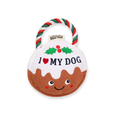 History & Heraldry Pre-Personalised Christmas Pudding Squeaky Dog Toy GiftOver 80 Name And Breed Titles AvailableI Love My Dog from B&Q