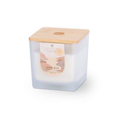 Heart and Home Restore Large Soy Wax Jar CandleJoyful Glow40 Hours Burn from B&Q