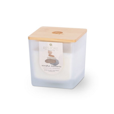 Heart and Home Restore Large Soy Wax Jar CandleMindful Moments40 Hours Burn from B&Q