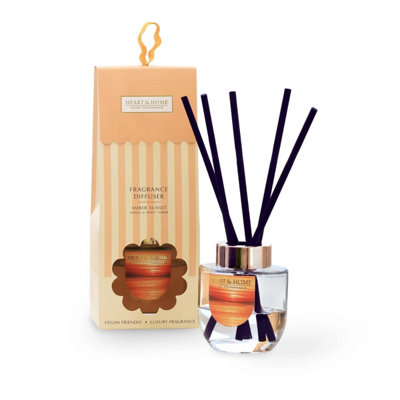 Heart and Home Fragrance Reed Diffuser70MlAmber Sunset from B&Q