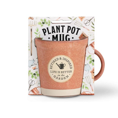 History & Heraldry Gardeners Plant Pot Inspired Mug Retired & Inspired from B&Q
