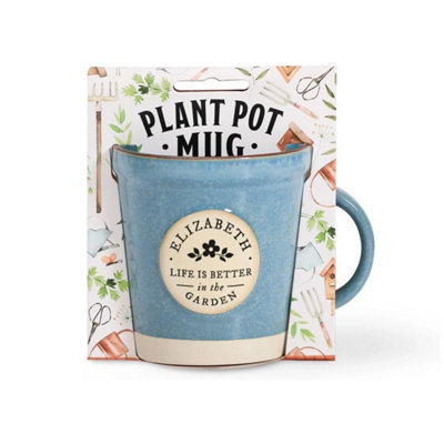 History & Heraldry Gardeners Plant Pot Inspired Mug Elizabeth from B&Q