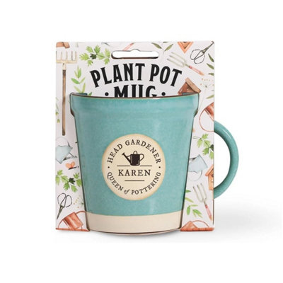 History & Heraldry Gardeners Plant Pot Inspired Mug Karen from B&Q