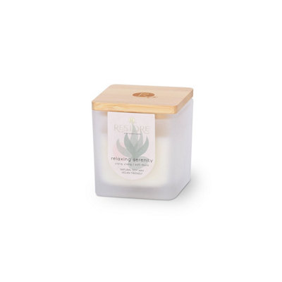 Heart and Home Restore Small Soy Wax Jar CandleRelaxing Serenity20 Hours Burn from B&Q