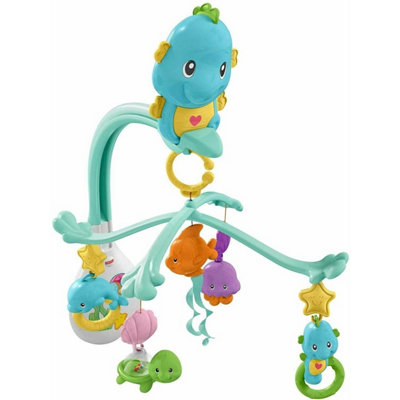 Fisher Price 3-In-1 Soothe & Play Seahorse Cot Mobile DFP12 Baby Toy New - Image 6