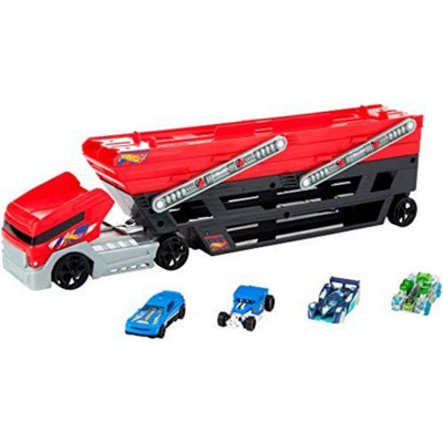 Hot Wheels Mega Hauler + 4 Cars Vehicles - Image 4