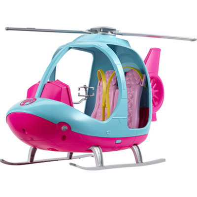 Barbie Helicopter Pink and Blue with Spinning Rotor Kids Childrens Toy New - Image 2