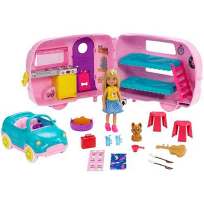 Barbie Club Chelsea Car & Camper Playset with Chelsea Doll Puppy & Accessories - Image 4