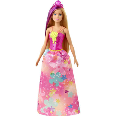 Barbie Dreamtopia Princess Doll 12"" Blonde Purple Hairstreak Pink Skirt & Tiara - Image 3
