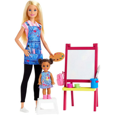 GJM29 BLONDE ART TEACHER Barbie Career Playset (DHB63) (Damaged Stock) - Image 3