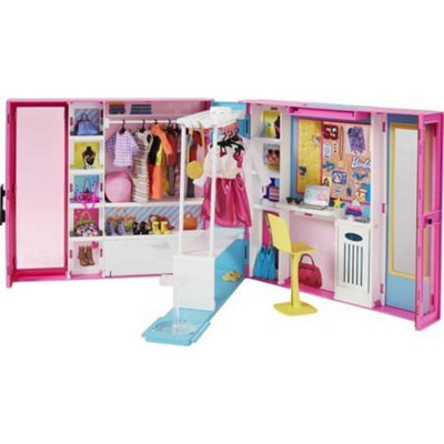 Barbie Closet Cupboard Playset with 30+ Accessories, 5 Complete Looks, GPM43 NEW - Image 2