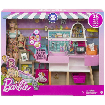 Barbie Doll and Pet Boutique Playset with 4 Pets, Color-Change Grooming Feature - Image 5