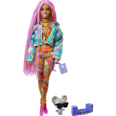 Barbie Extra Pink Hair Braids Style Doll - Image 4