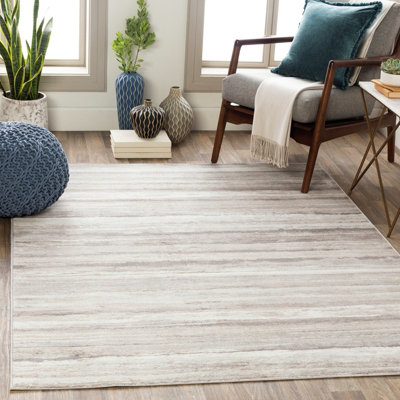 Livabliss Roma-Modern Grey Multicoloured Brown Living Dining Bedroom Rug 160 X 215 Cm Easy CareNon Shedding from B&Q