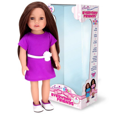 Sophia's By Teamson Kids 18" All Vinyl Brunette Hair Doll "miley"  Brown Eyes from B&Q