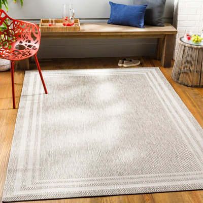 Livabliss Eagean-Modern Grey Beige Taupe In- & Outdoor Rug 130 X 180 Cm Easy CareNon Shedding from B&Q