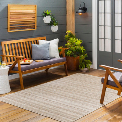 Livabliss Eagean-Global Beige Brown Cream In- & Outdoor Rug 130 X 180 Cm Easy CareNon Shedding from B&Q