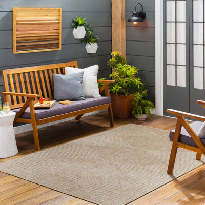 Livabliss Eagean-Global Beige Brown Cream In- & Outdoor Rug 160 X 230 Cm Easy CareNon Shedding from B&Q