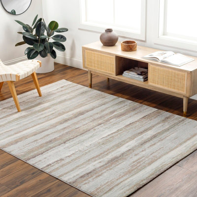 Livabliss Roma-Modern Brown Grey Green Living Dining Bedroom Rug 160 X 215 Cm Easy CareNon Shedding from B&Q