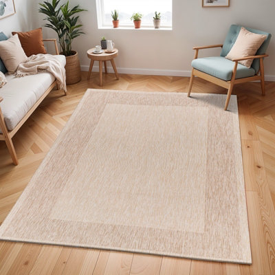 Livabliss Tuareg-Cottage Beige Ivory In- & Outdoor Jute-Look Rug 160 X 213 Cm Easy CareNon Shedding from B&Q