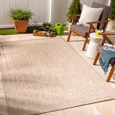 Livabliss Tuareg-Cottage Beige Ivory In- & Outdoor Jute-Look Rug 160 X 213 Cm Easy CareNon Shedding from B&Q