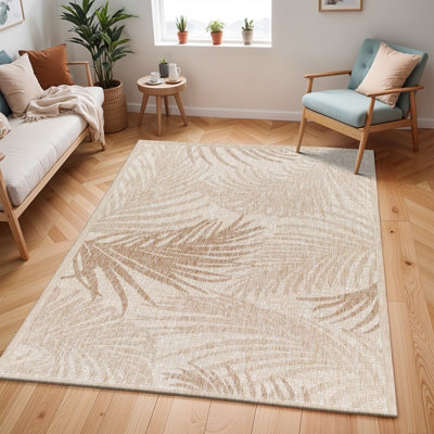 Livabliss Tuareg-Coastal Beige Ivory Tropical Ivory In- & Outdoor Jute-Look Rug 200 X 275 Cm Easy CareNon Shedding from B&Q