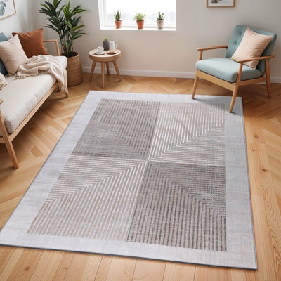 Livabliss Aitana Scandi Modern Area Rug 120 X 170 Cm Beige/White