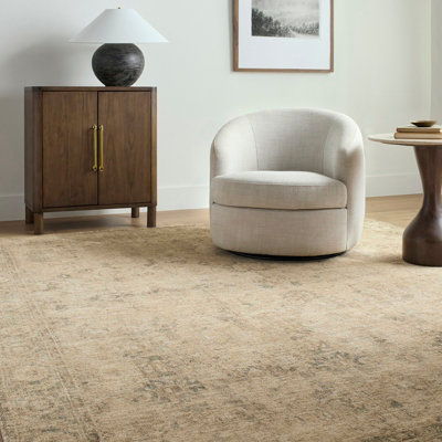 Livabliss Galey Alix Fetscher-Vintage Beige Brown Green Traditional Vintage Boho Fringe Living Dining Bedroom Rug 152 X 229 Cm Easy Care from B&Q