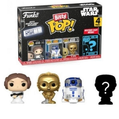 Funko Bitty Pop Star Wars Princess Leia R2-D2 C-3Po And Mystery 4-Pack