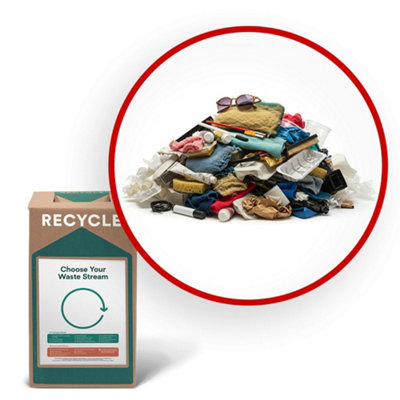 B&Q -  28L Mixed Recycling Box Plastic Metal Fabric Eco Friendly Waste Disposal Perfect For Decluttering Free Delivery And Collection