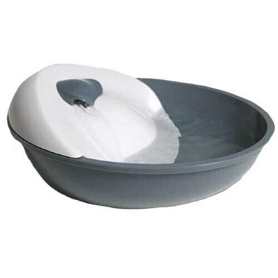 Pioneer Cat & Dog Water Fountain Dispenser Drinking Bowl Filter Serenity Grey from B&Q