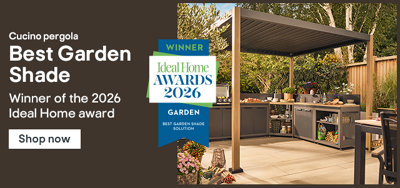 Cucino pergola. Best garden shade, winner of the 2026 Ideal home award. Shop now.