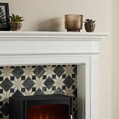 Shop fire surrounds.