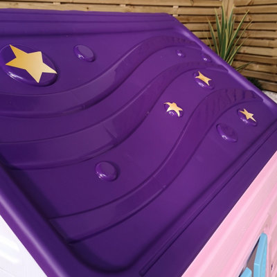 1.09m Purple Kids Indoor Outdoor Plastic Wendy House Unicorn Magical Playhouse - 3