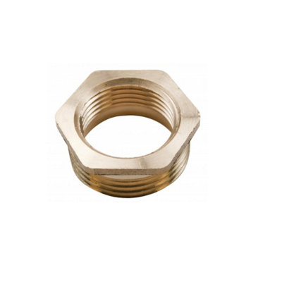 1.1/4 x 1 Inch Brass Hexagon Reducing Bush Male to Female Pipe Fittings ...