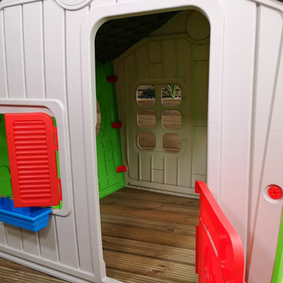 1.15m Kids Indoor Outdoor Plastic Wendy House Galilee Village Playhouse - 3