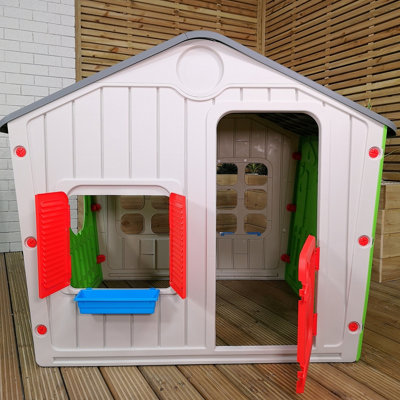 1.15m Kids Indoor Outdoor Plastic Wendy House Galilee Village Playhouse - 4