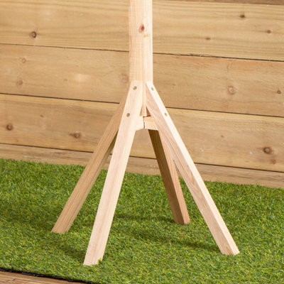 1.16m Traditional Wooden Garden Bird Seed Feeder Table with Green Roof - 6