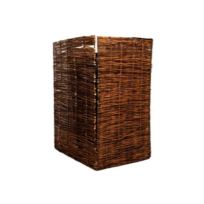 1.16m x 61cm Single Garden Patio Willow Wheelie Bin Screen Hideaway - 7