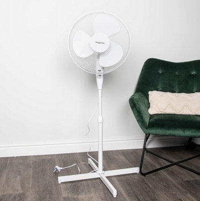 1.19m Indoor Oscillating Electric Standing Cooling Fan in White