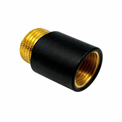 1/2 Black Pipe Thread Extension 20mm Long For Tap or Radiator Brass