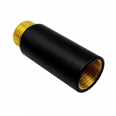 1/2 Black Pipe Thread Extension 50mm Long For Tap or Radiator Brass
