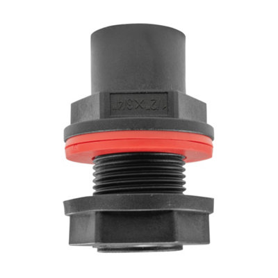 1/2" bsp (21mm hole)  Water butt/rain barrel/tank outlet adaptor/connector+hose connector - 4