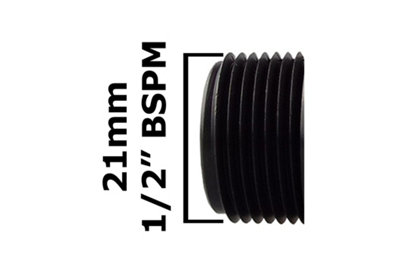 1/2" bsp (21mm hole)  Water butt/rain barrel/tank outlet adaptor/connector+hose connector - 6
